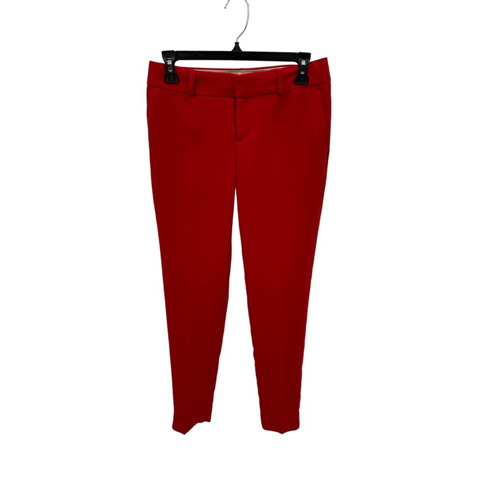 BANANA REPUBLIC Cherry Red Martin Fit Work Trouser Pants // 0